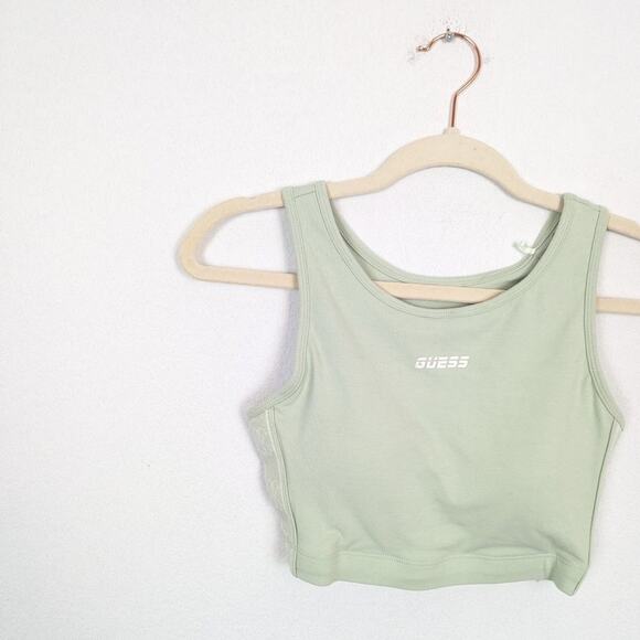 NWT Guess Pastel Green Eco Active Logo Athletic Tank Top - Picture 3 of 8